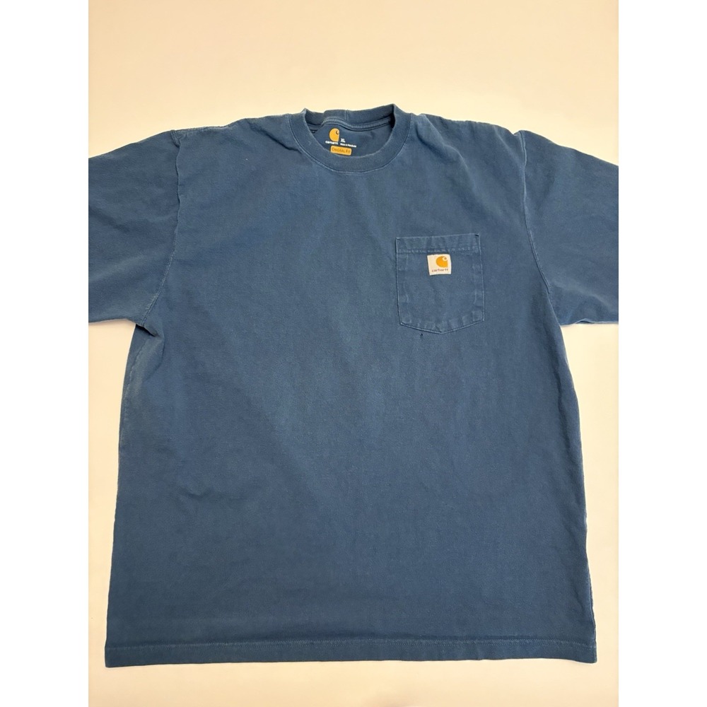 Carhartt Pocket T Shirt Men XL Blue Original Fit Heavyweight K87 Tee